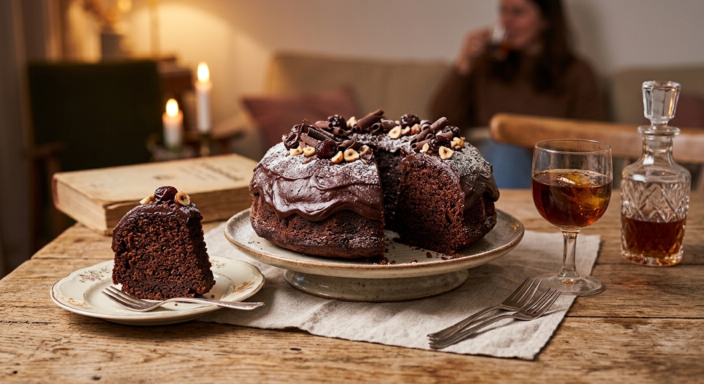 Beschwipster Schokokuchen