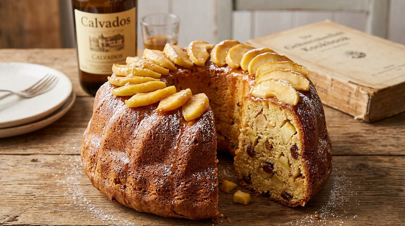 Gugelhupf mit Calvadosäpfeln