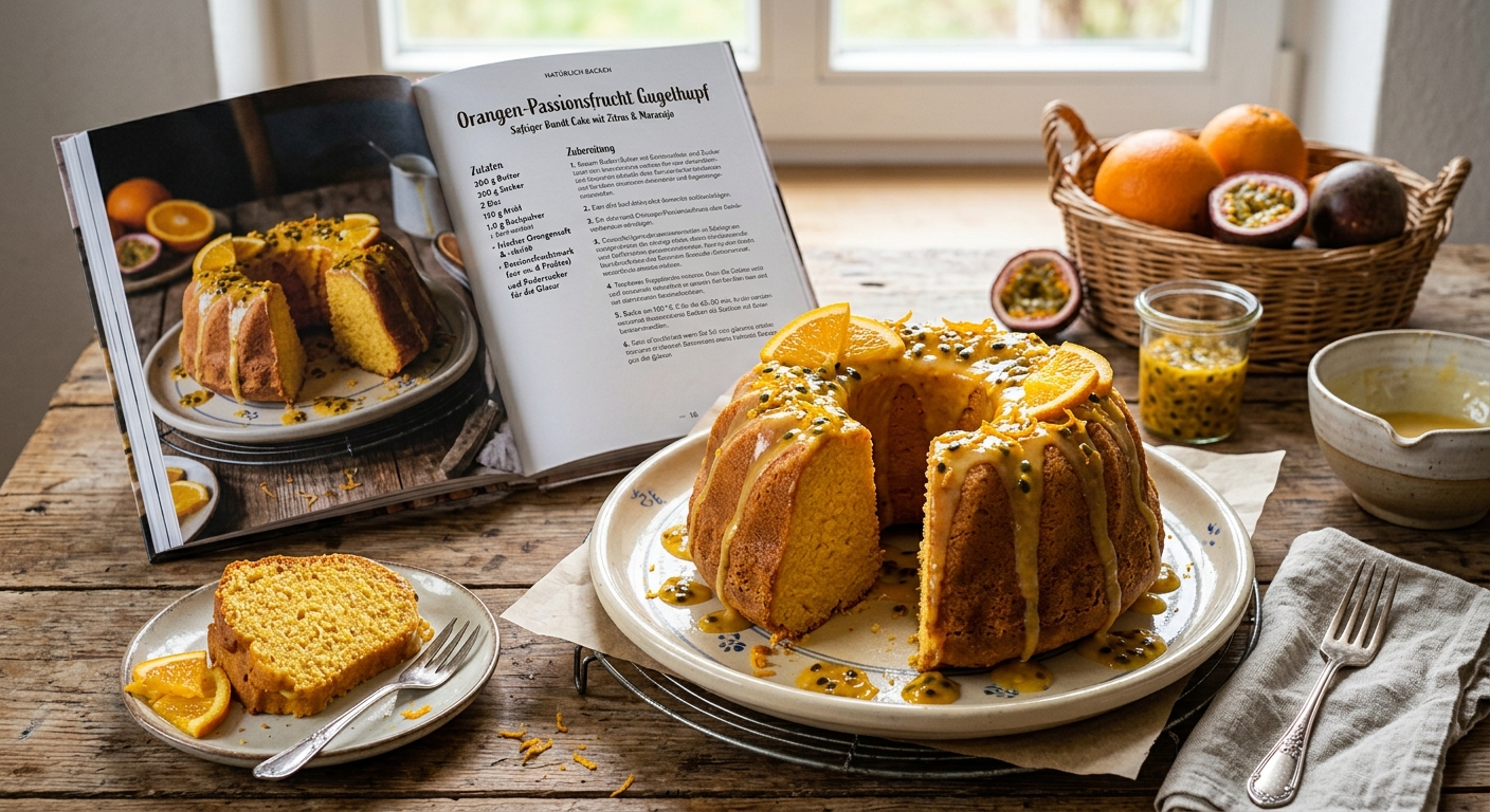 Orangen passionsfrucht gugelhupf recipe
