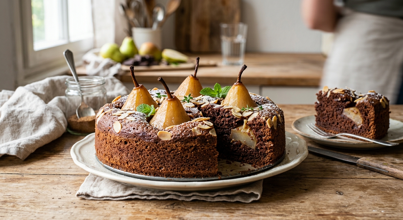 Schokoladen-Birnen-Kuchen